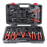 Set 9 Clesti Auto Coliere Metalice Furtun, Legaturi Cablu, Cleme CLIC/CLIC-R, Universal + Surubelnita, Extractoare, Falci Pivotante