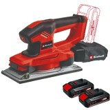 Einhell TE-OS 18/230 Li PXC + Twinpack CB - Slefuitor cu vibratii 230x115 mm + Set 2 acumulatori Li-Ion 18 V 2.5 Ah