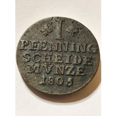 1 Pfennig 1805 MC Braunschweig Wolfenb&uuml;ttel
