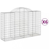 Cumpara ieftin Cosuri gabion arcuite 6 buc, 200x50x120/140 cm, fier galvanizat