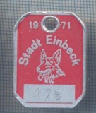 AZ 503 MEDALIE-MEDALION EVIDENTA CANINA-STADT EINBECK -ORASUL EINBECK-GERMANIA