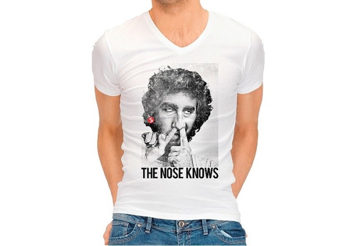 Tricou Barbati The Nose Knows Alb/Negru S