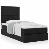 Gossi cadru pat otoman cu saltea tesatura neagra 90x200cm