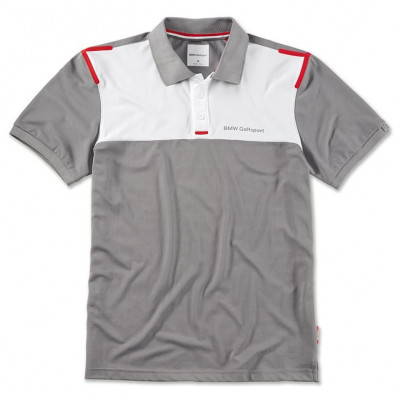 Tricou Polo Barbati Oe Bmw Golfsport Gri / Rosu / Alb Marime S 80142460938 foto