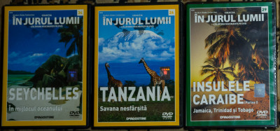 DVD Set In jurul lumii (3 discuri) Seychelles , Tanzania, Caraibe foto