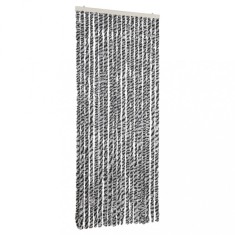 Perdele pentru insecte, gri si negru-alb, 56x200 cm, chenille foto