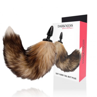 DARKNESS - NATURAL TAIL WITH SILICONE ANAL PLUG 10 CM foto
