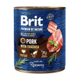 Brit premium by Nature Conservă de porc &amp;amp; trahee 800 g