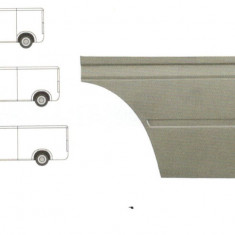 Panou reparatie usa Mercedes SPRINTER 208-416 (W901-905), 01.1995-2006, VW LT II 05.1996-2005 ; modele Scurt/Mediu/Lung, partea stanga, usa fata , in