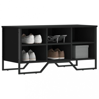 Gossi pantofar, negru, 90x38x45,5 cm, lemn prelucrat foto