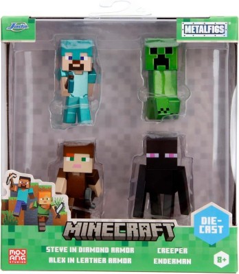 JADA MINECRAFT SET 4 FIGURINE METALICE 6.5CM SuperHeroes ToysZone foto
