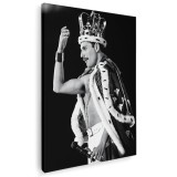 Tablou canvas portret Freddie Mercury Queen in alb negru 1022 Tablou canvas pe panza CU RAMA 80x120 cm