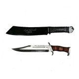 Set Cutit Baioneta 42 cm si Maceta Rambo 56,5 cm, DEPOX&reg;, Teaca inclusa