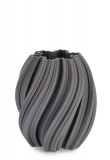 Vaza Joleen, Bizzotto, &Oslash;19 x 21 cm, ceramica imprimata 3D, interior rezistent la apa, gri