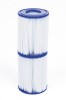 Set 2 filtre cilindric, pentru pompe de piscina cu debit intre 2006 si 3028 L/H, tip II, Bestway, BES58094
