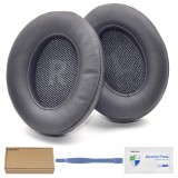 Set 2 bureti TXE pentru casti JBL EVEREST V700 / V700BT, Over-Ear, Gri, Spuma cu memorie, Piele ecologica