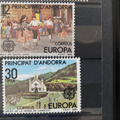 PC473 - Andorra spaniola 1981 Europa CEPT/ Folclor, serie MNH, 2v