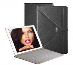 Husa Tableta cu Tastatura Apple iPad 9.7&amp;quot; 5Th Generation 2017-2018 IPad Air 5&amp;quot; ofera protectie Lux Oregami Black foto