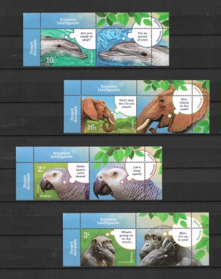 ROMANIA 2022 - ANIMALE INTELIGENTE, VINIETA 1, MNH - LP 2376 foto