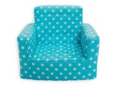 Fotoliu din burete pentru copii MyKids Stelute Turquoise GreatGoods Plaything