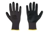 Manusi De Protectie Sirocco Din Poliester Acoperite Cu Latex Negru Poros, Marime 8 ( M)