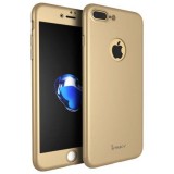 Husa de protectie pentru Apple iPhone 7 Plus, iPaky Pro Gold Original Case, acoperire completa 360 grade cu