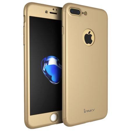 Husa de protectie pentru Apple iPhone 7 Plus, iPaky Pro Gold Original Case, acoperire completa 360 grade cu