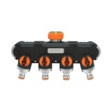 Distribuitor 4 cai cu robineti, conectori 1/2 si adaptor robinet 1/2-3/4 pentru furtun gradina
