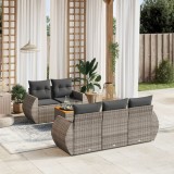Cumpara ieftin Gossi set mobilier gradina cu perne, 6 piese, gri, poliratan