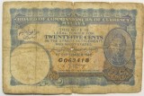 CY - 25 cents 1940 Malaya / portret Rege George VI / RARA
