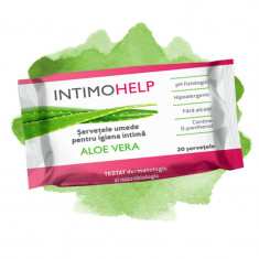 IntimoHelp servetele umede pentru igiena intima Aloe vera, 20 servetele