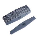 10buc - Inginails Professional Pilă de unghii, gri cu centru negru, lavabilă și dezinfectantă 100/180