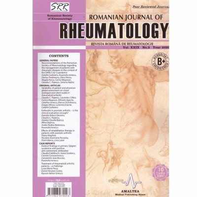 - Romanian journal of rheumatology vol.XXIX, no.3, 2020 - 133125 foto