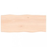 Cumpara ieftin Blat masa 100x40x(2-4) cm lemn stejar netratat contur organic