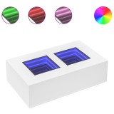 Cumpara ieftin Masuta de cafea cu LED infinity, alb, 116x69x40 cm