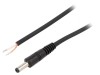 Cablu DC 4,8/1,7 Mufă Dreaptă Negru 0,5m 1x0,75mm2, WEST POL
