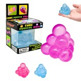 Jucarie Antistres Needoh Cube Squeeze Ball in Forma de Cristale Diverse Culori