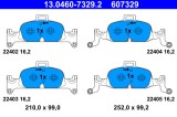 ATE 13.0460-7329.2 set placute frana,frana disc