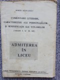 Admiterea in licee si scoli profesionale, Marin Radulescu 1991, 126 pag, 36, Albastru