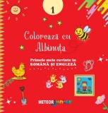 COLOREAZA CU ALBINUTA 1.Primele mele cuvinte in ROMANA si ENGLEZA, Meteor Press