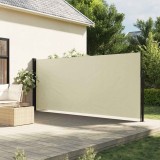 Cumpara ieftin Copertină laterală retractabilă, crem, 160 x 600 cm