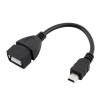 Cablu OTG USB - Mini USB elSales ELS-COM , lungime 10 centimetri , negru