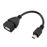Cablu OTG USB - Mini USB elSales ELS-COM , lungime 10 centimetri , negru