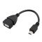 Cablu OTG USB - Mini USB elSales ELS-COM , lungime 10 centimetri , negru