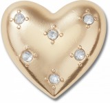 Jibbitz Crocs Gold Encrusted Heart, Crocs Jibbitz