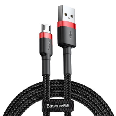 Cablu Baseus Cafule USB la Micro USB Quick Charge 1.5A 2 metri invelis textil incarcare si date CAMKLF-C91 foto