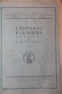 LEOPARDI E LA SPAGNA foto