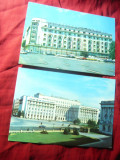 3 Ilustrate Bucuresti anii 70-80: Hotel Athenee Palace si Sediul CC al PCR ,Stat, Necirculata, Printata