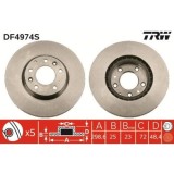 Set discuri frana fata TRW, Mazda 6 Combi (Gh), 12.07-07.13, 6 Hatchback (Gh), 08.07-07.13, 6 Limuzina (Gh), 08.07-12.2013, Fata; puntea fata