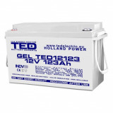 Acumulator AGM VRLA 12V 123A GEL Deep Cycle 405mm x 173mm x h 220mm F11 M8 TED Battery Expert Holland TED003508 (1) SafetyGuard Surveillance